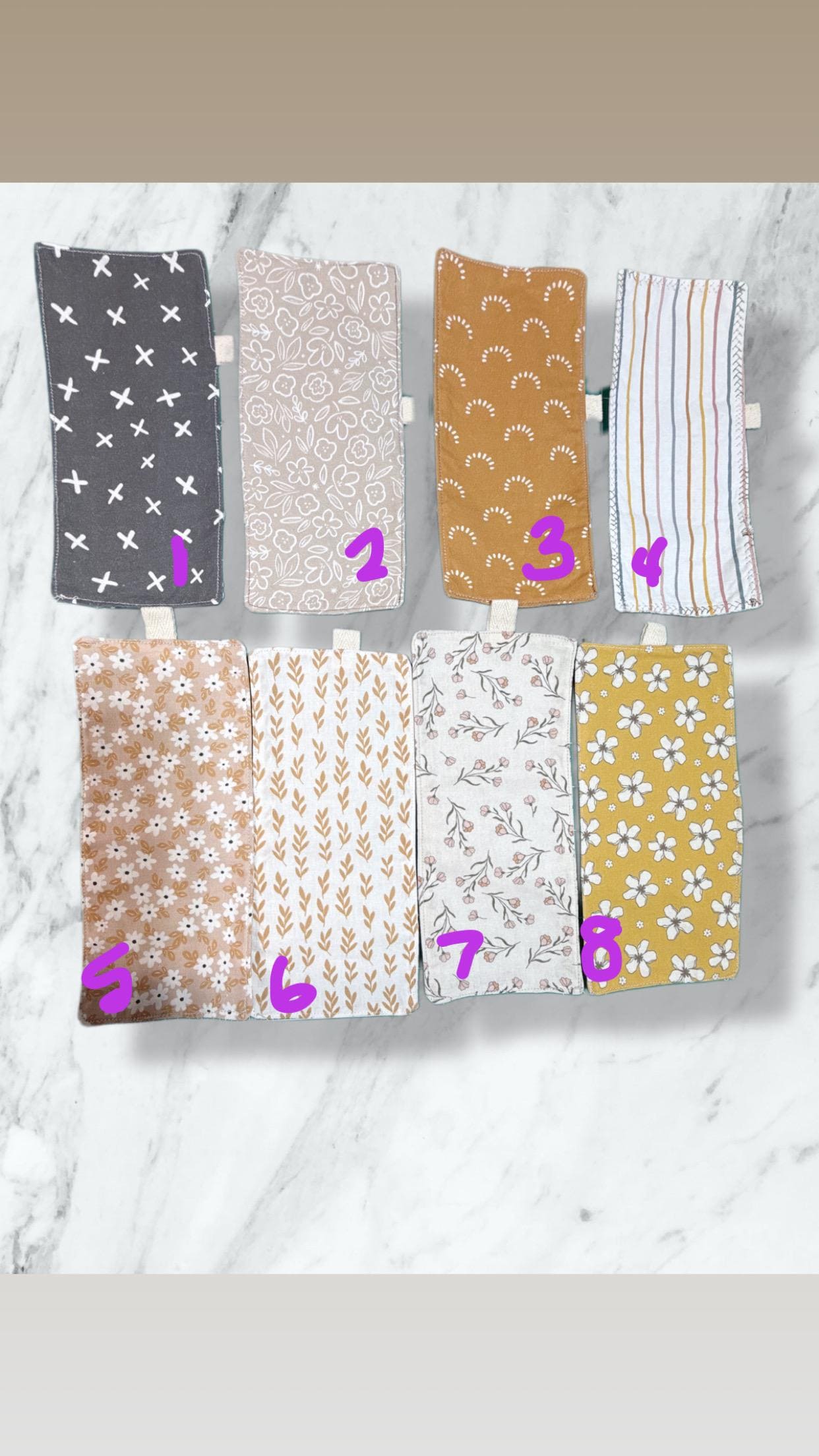 Fabric bookmarks